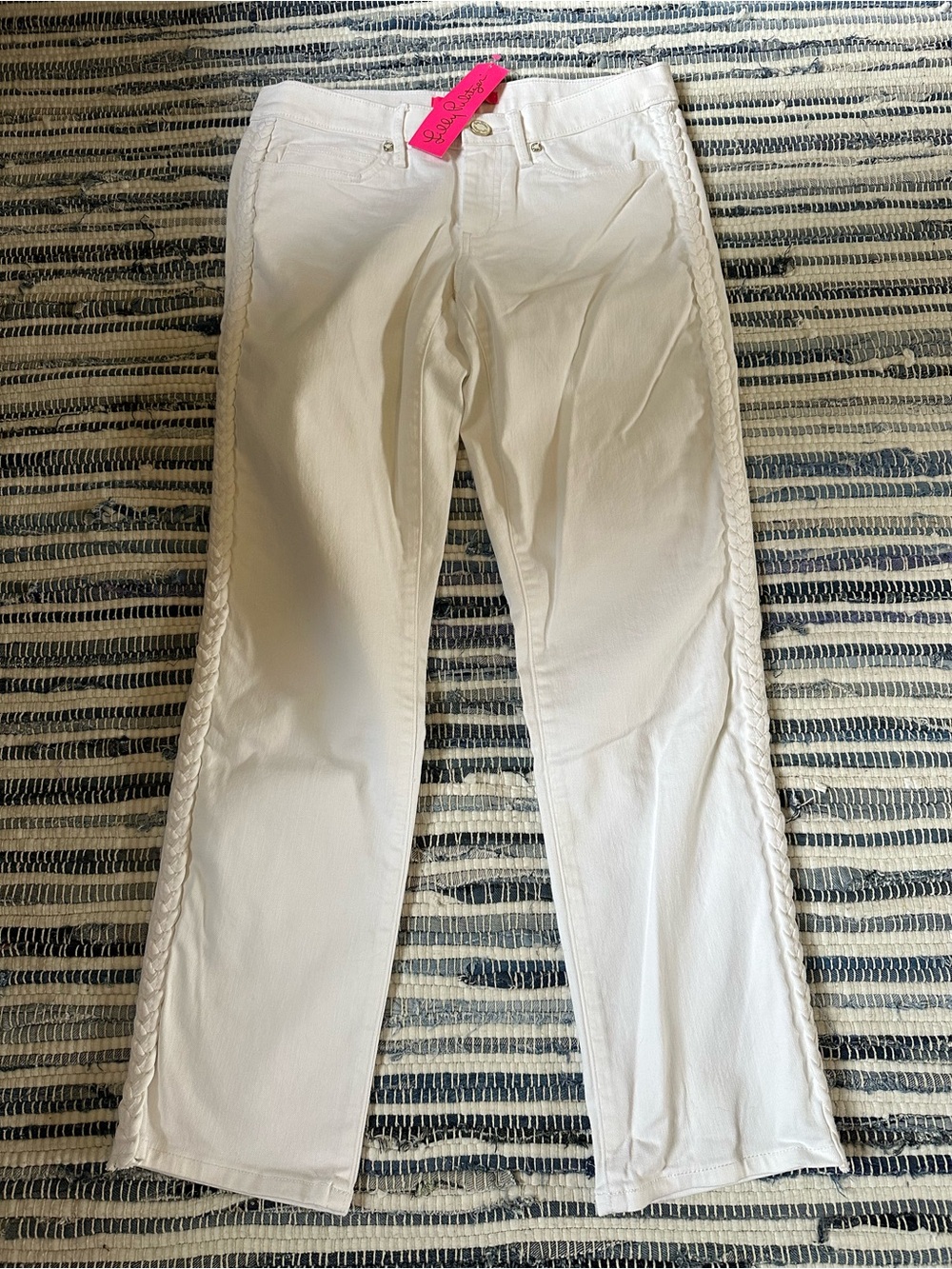 Lilly Pulitzer South Ocean Slim Crop Jeans in Resort White Sz 6 NWT